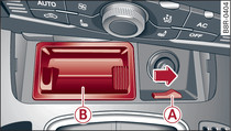 Front centre console: Removing ashtray